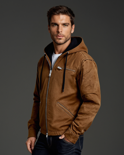 Northcrest Men's Fleece Lined Hooded Winter Jacket