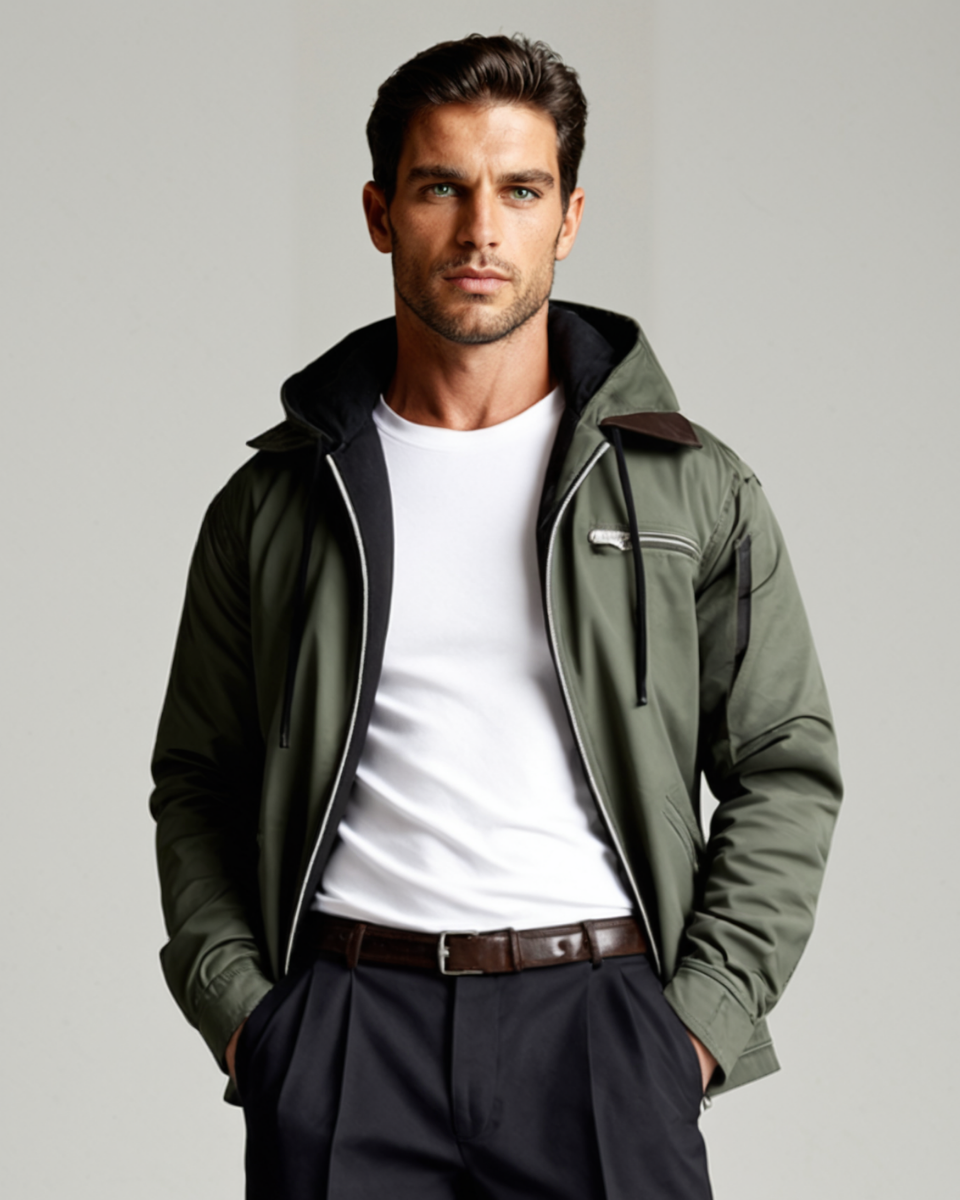 Northcrest Men's Fleece Lined Hooded Winter Jacket - Fashinoza