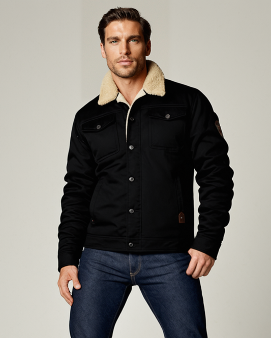 Men's Insulated Fleece Lined Winter Coat - Fashinoza