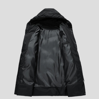 Men's Parka Coat Waterproof Insulated Black