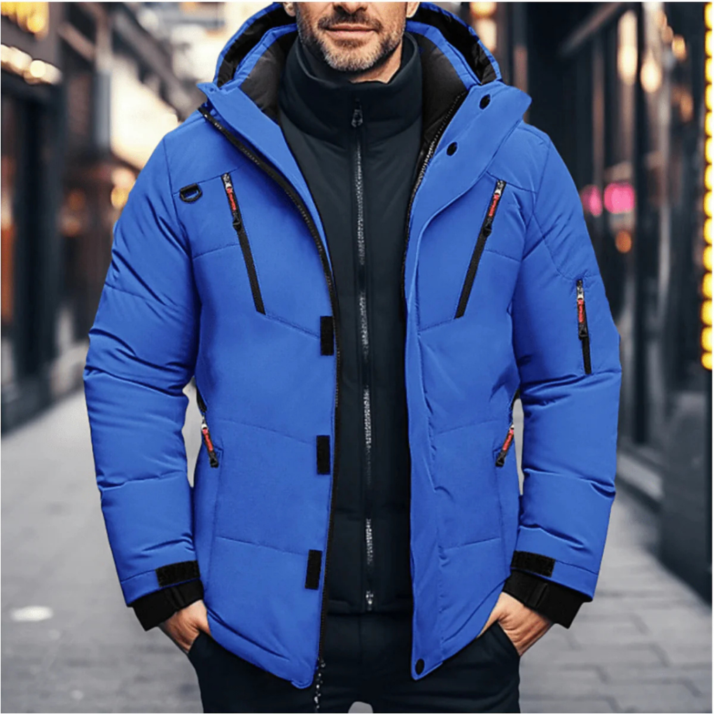 Men's Insulated Winter Parka Jacket - Fashinoza
