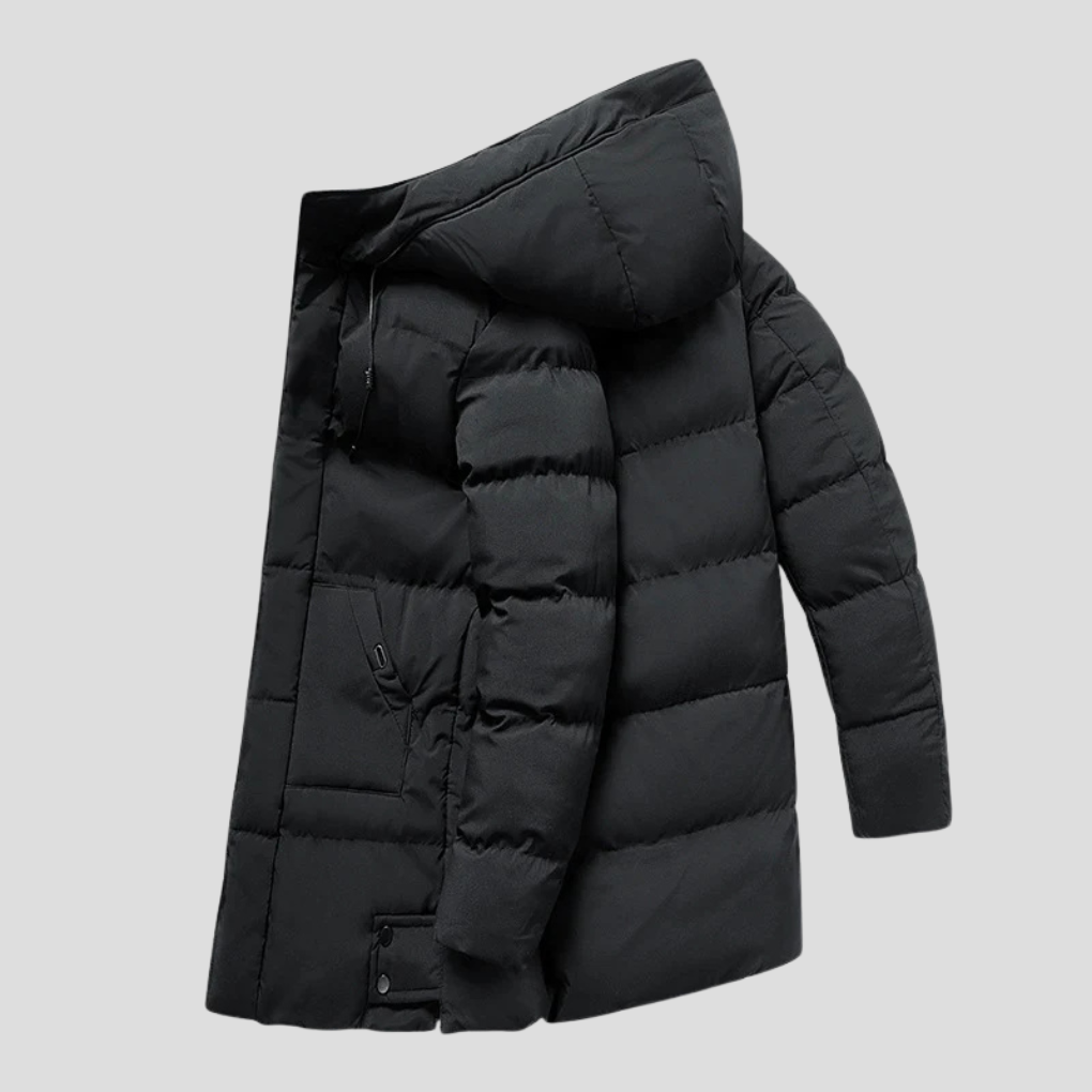 Men's Parka Coat Waterproof Insulated Black