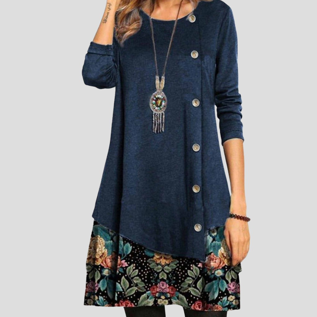 Women Floral Mini Dress - Fashinoza