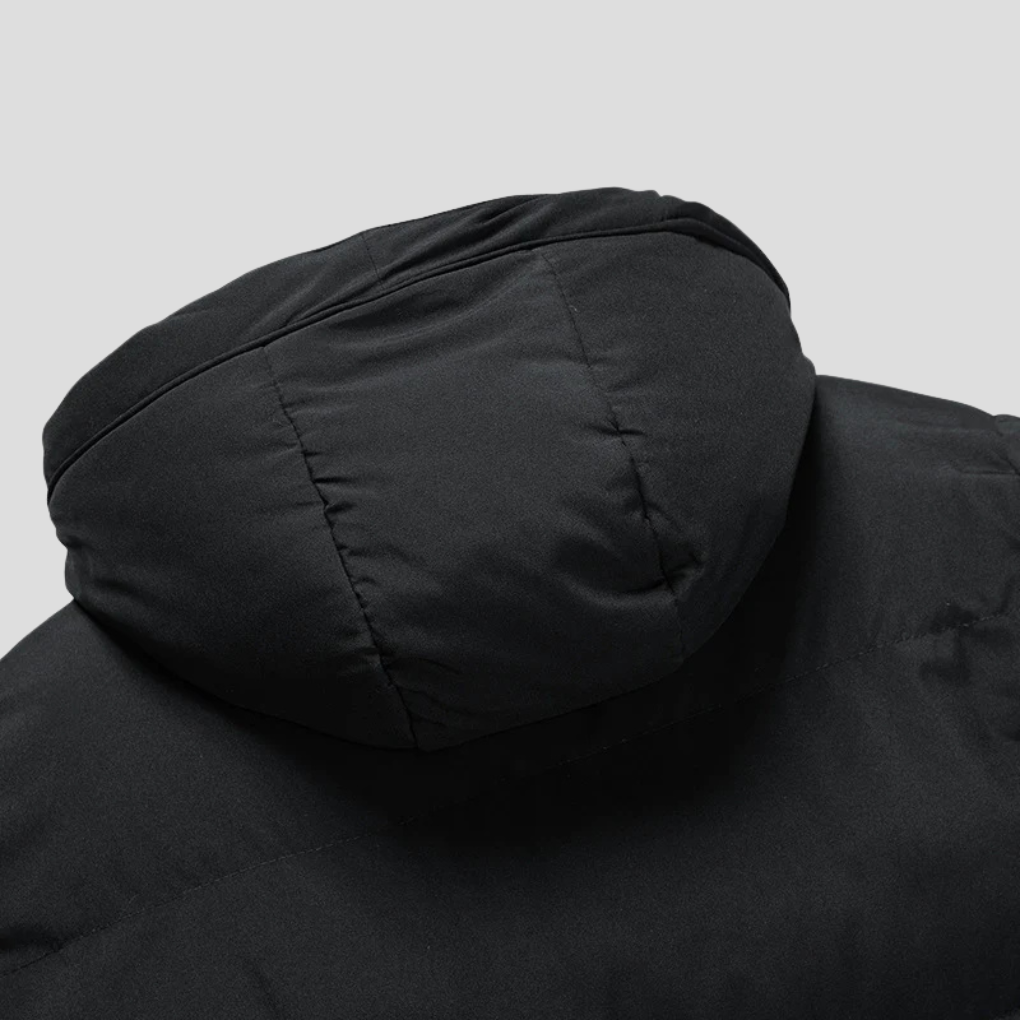 Men's Parka Coat Waterproof Insulated Black