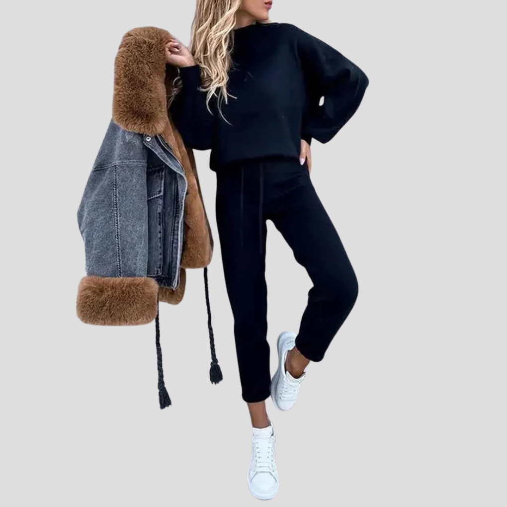 Women's Relaxed Fit Tracksuit Set - Fashinoza