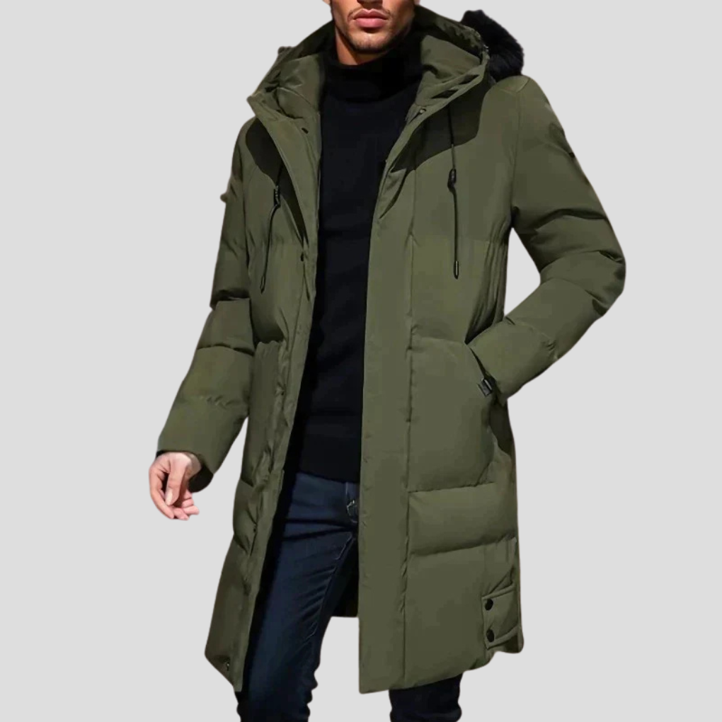 Men's Parka Coat Waterproof Insulated Black