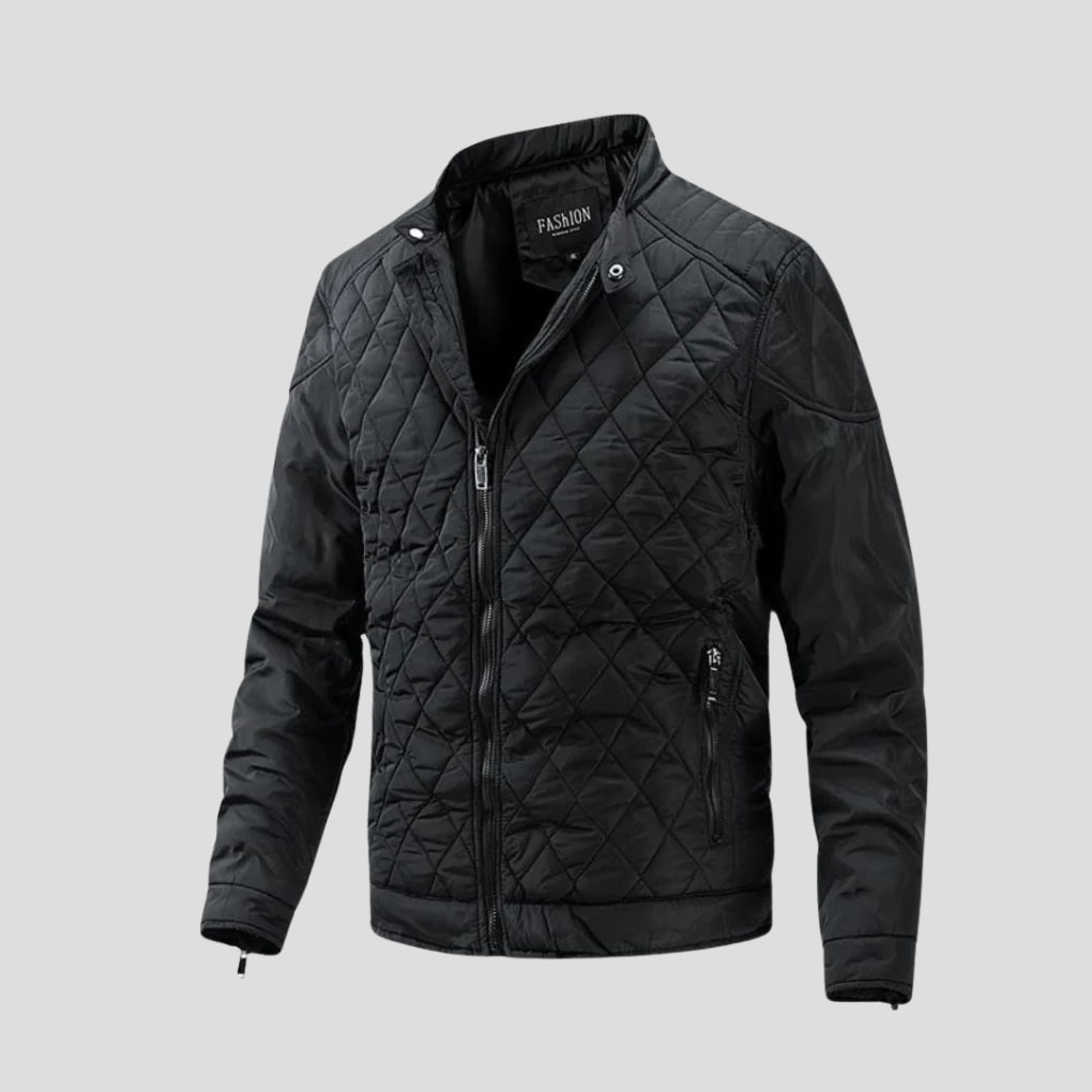 Men's Quilted Jacket Elegant Transitional Layer - Fashinoza