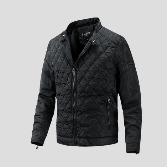Men's Quilted Jacket Elegant Transitional Layer - Fashinoza