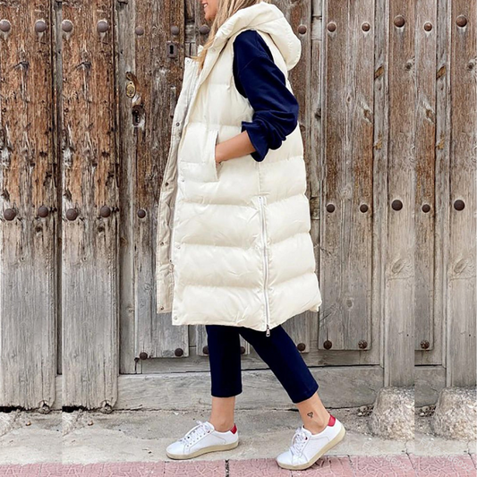 Women's Long Puffer Jacket - 
Fashinoza