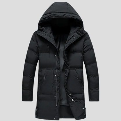 Men's Parka Coat Waterproof Insulated Black