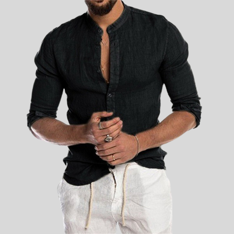 Men's Lightweight Long Sleeve Casual Shirt - 
Fashinoza