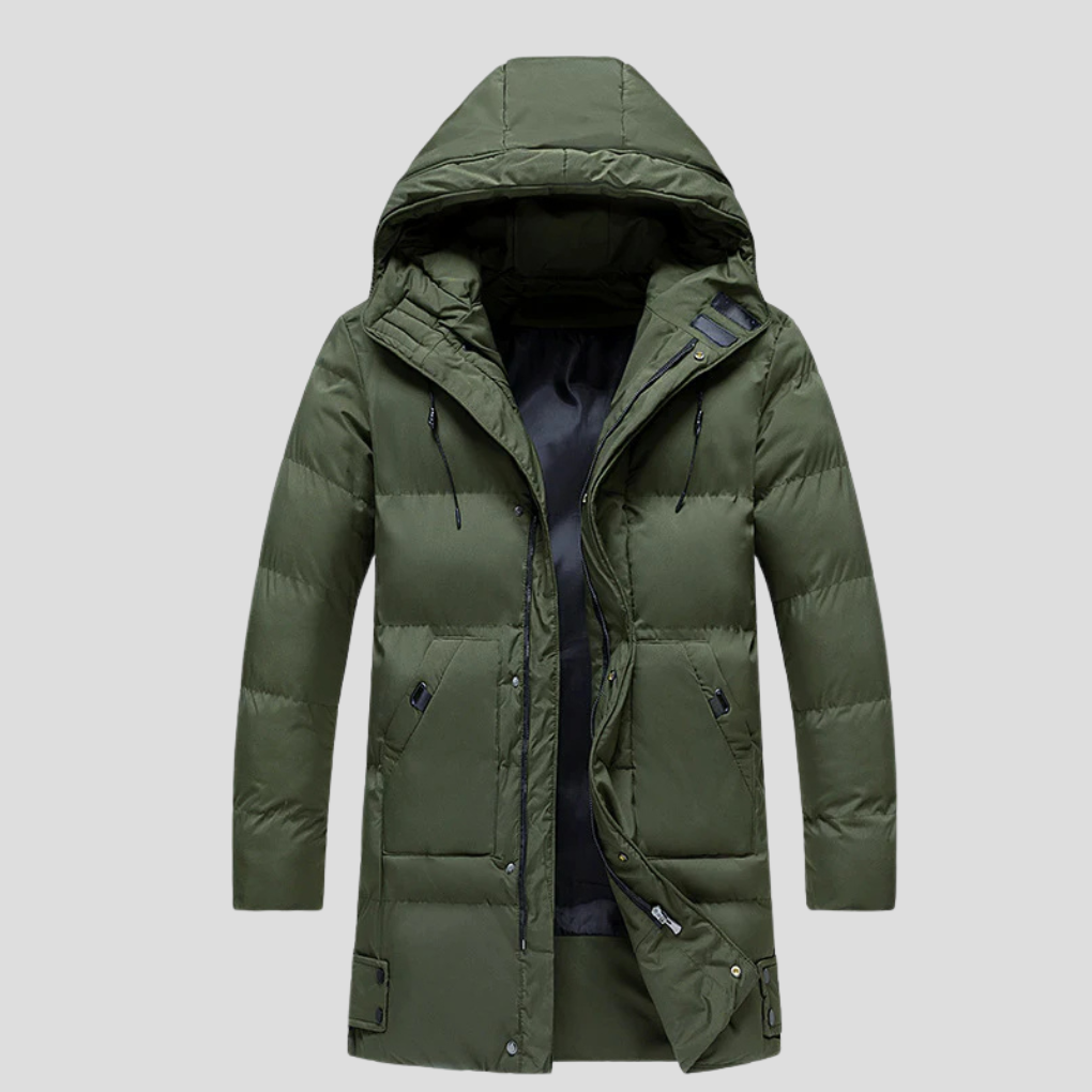 Men's Parka Coat Waterproof Insulated Black