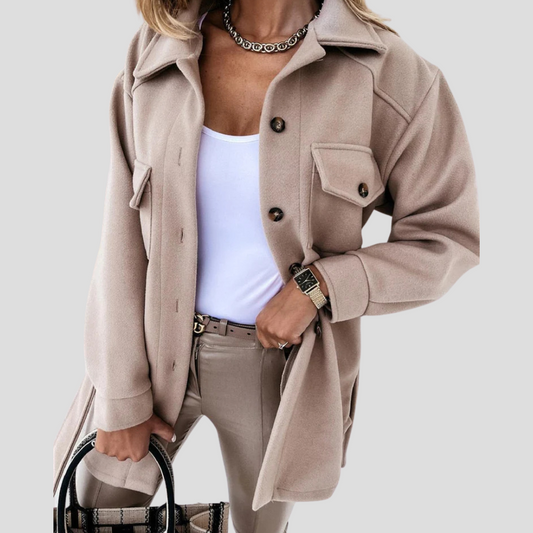 Women's Oversized Relaxed Fit Jacket - Fashinoza