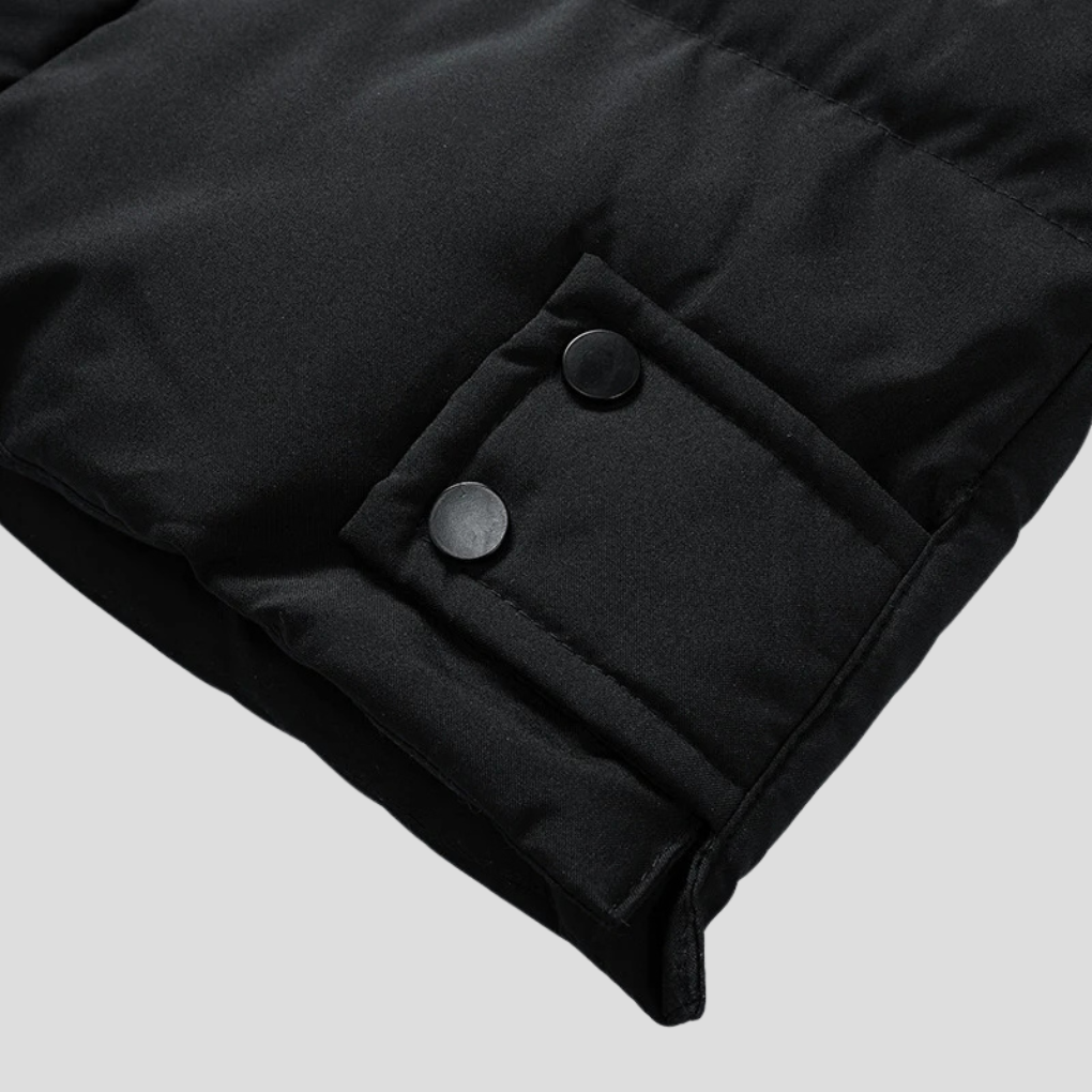 Men's Parka Coat Waterproof Insulated Black