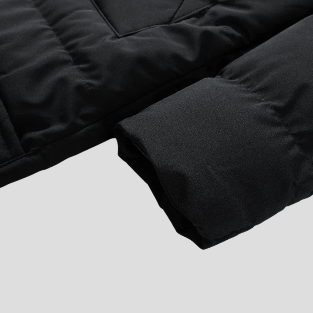Men's Parka Coat Waterproof Insulated Black