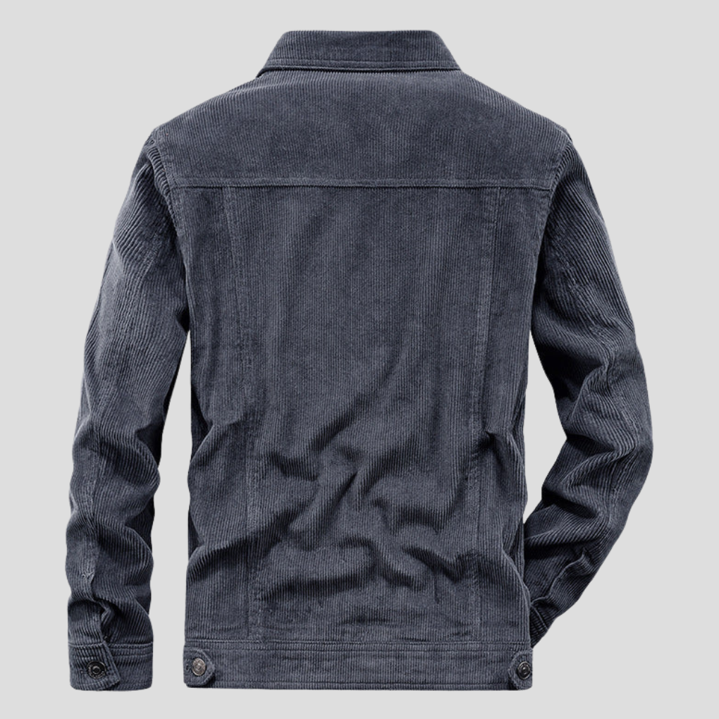 Men's Corduroy Jacket Thin Cut Streamlined Style