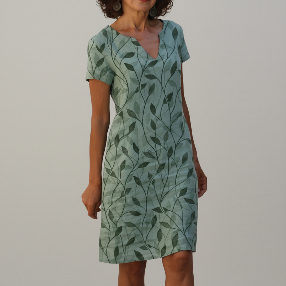 Women V Neck Midi Summer Dress