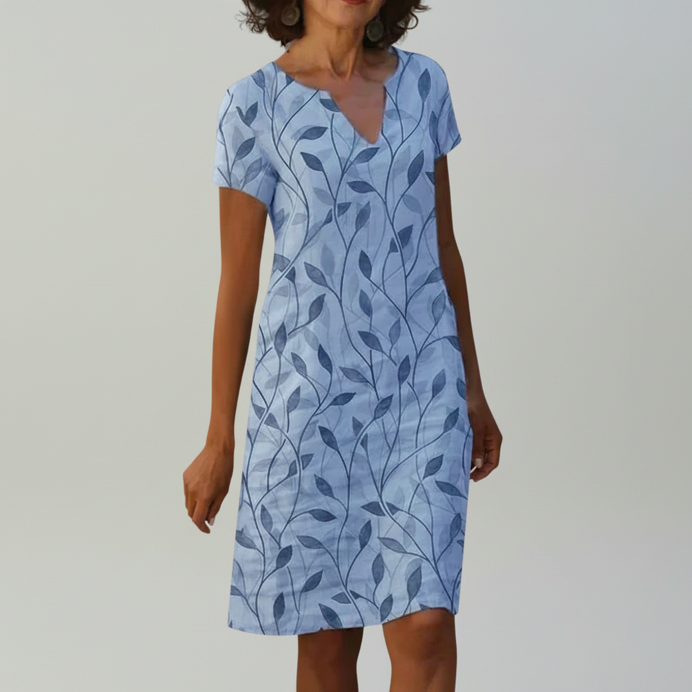 Women V Neck Midi Summer Dress