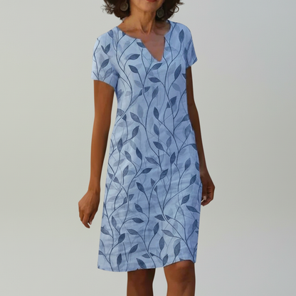 Women V Neck Midi Summer Dress