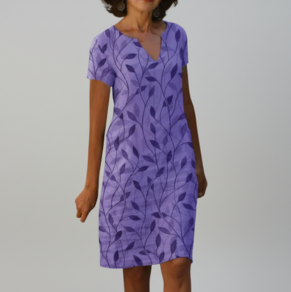 Women V Neck Midi Summer Dress - Fashinoza
