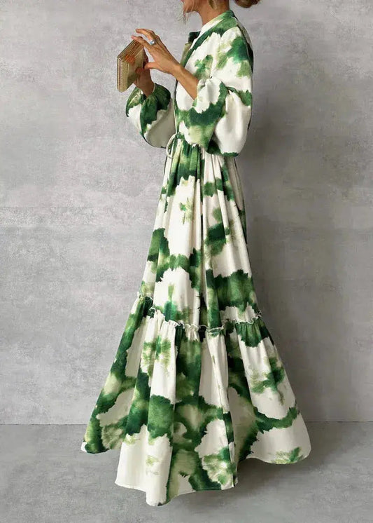 Women's V-Neck Maxi Dress White - 
Fashinoza