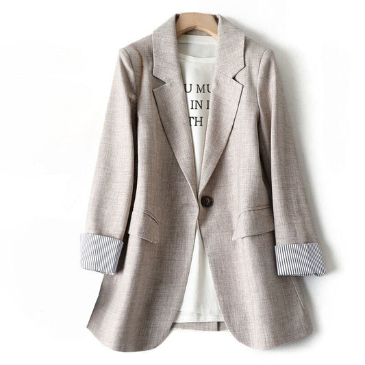 Valentina Rossi Women's Blazer Poly-Blend Tailored Jacket - Fashinoza