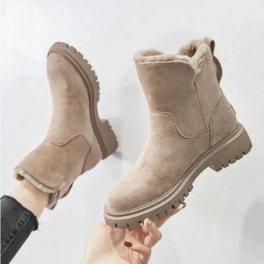 Women's Velvet Snow Boots Cozy Winter Boots - 
Fashinoza