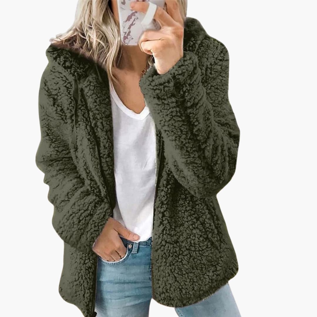 Women’s Cozy Teddy Hooded Jacket