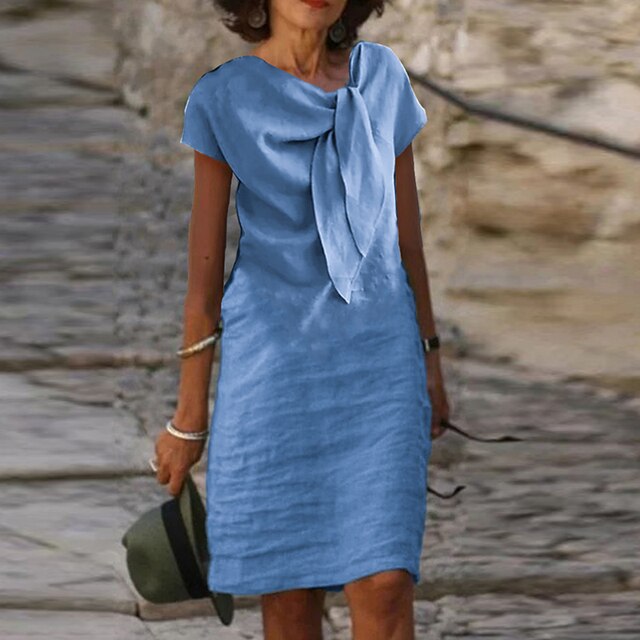 Isabella Women's Short Sleeve Mini Sheath Dress