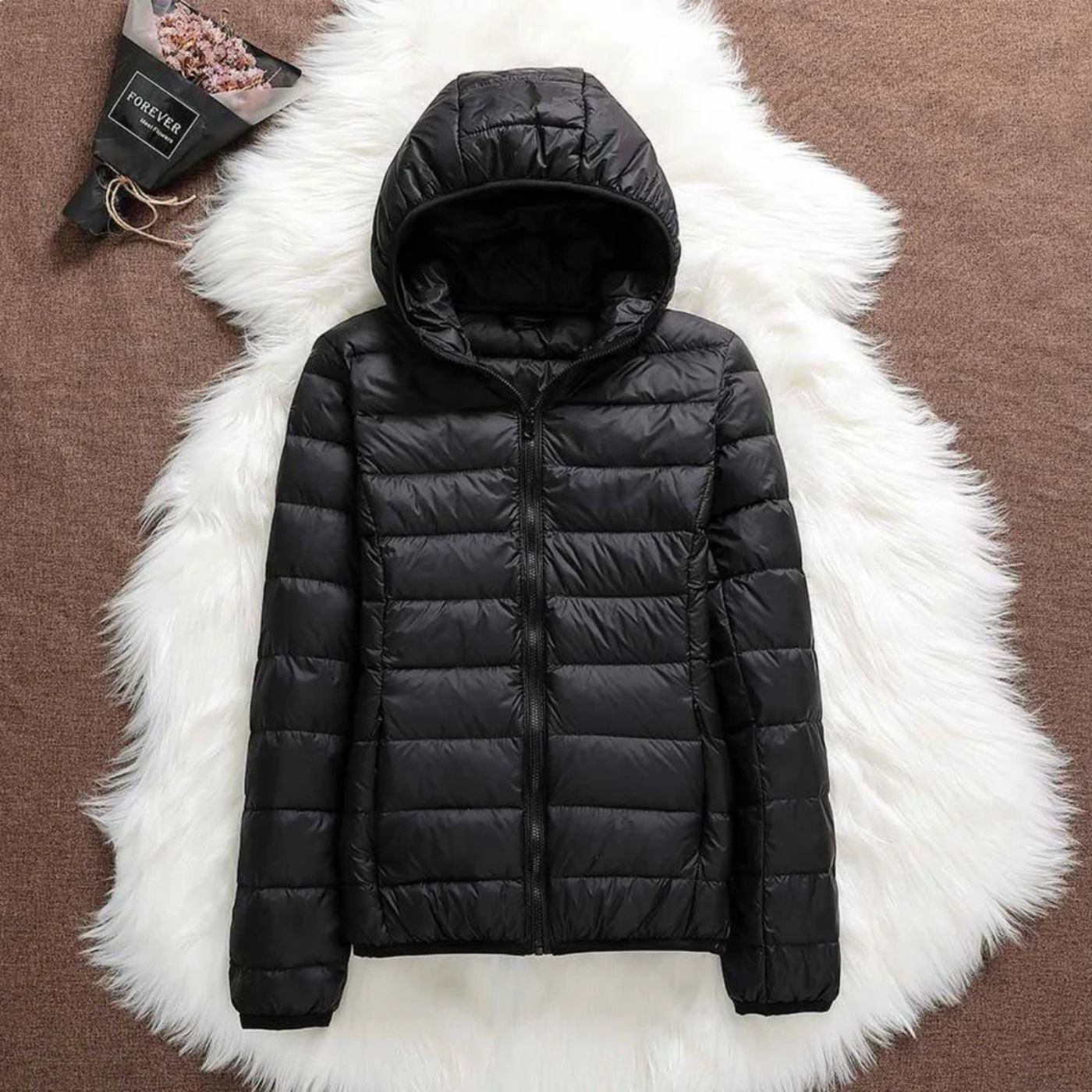Women's Lightweight Puffer Hooded Jacket