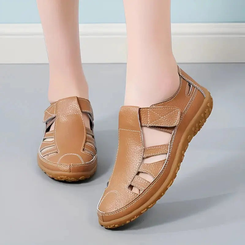 Vintage Leather Sandals for Women – Elegant & Comfortable Design