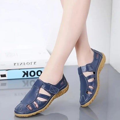 Vintage Leather Sandals for Women – Elegant & Comfortable Design