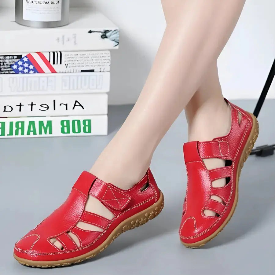 Vintage Leather Sandals for Women – Elegant & Comfortable Design