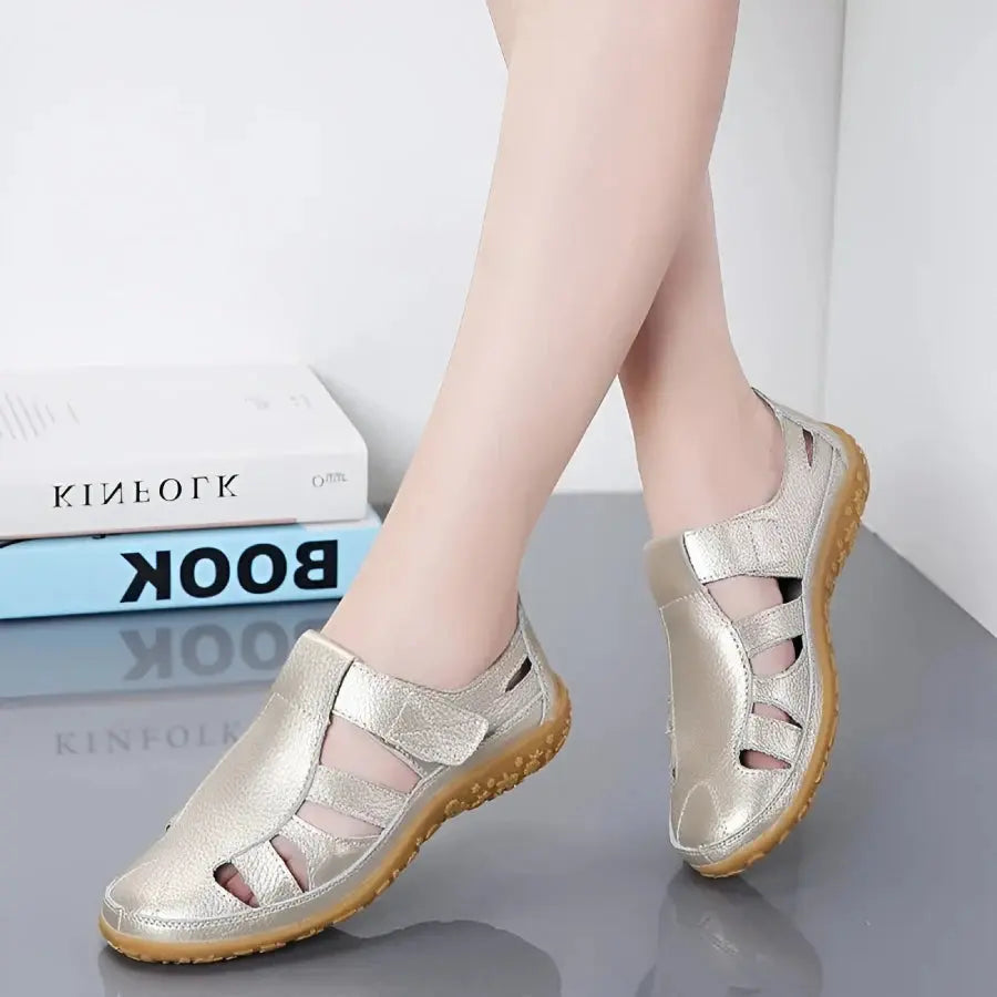 Vintage Leather Sandals for Women – Elegant & Comfortable Design