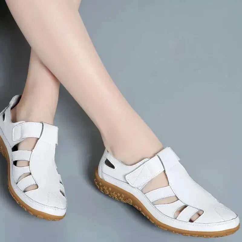 Vintage Leather Sandals for Women – Elegant & Comfortable Design