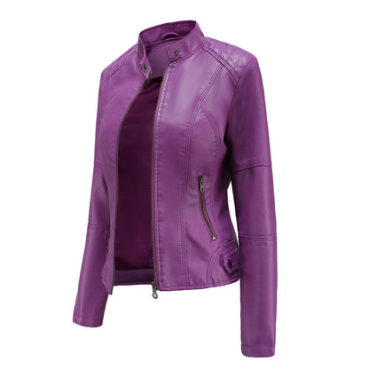 Women's Fitted Moto Jacket Zip Up