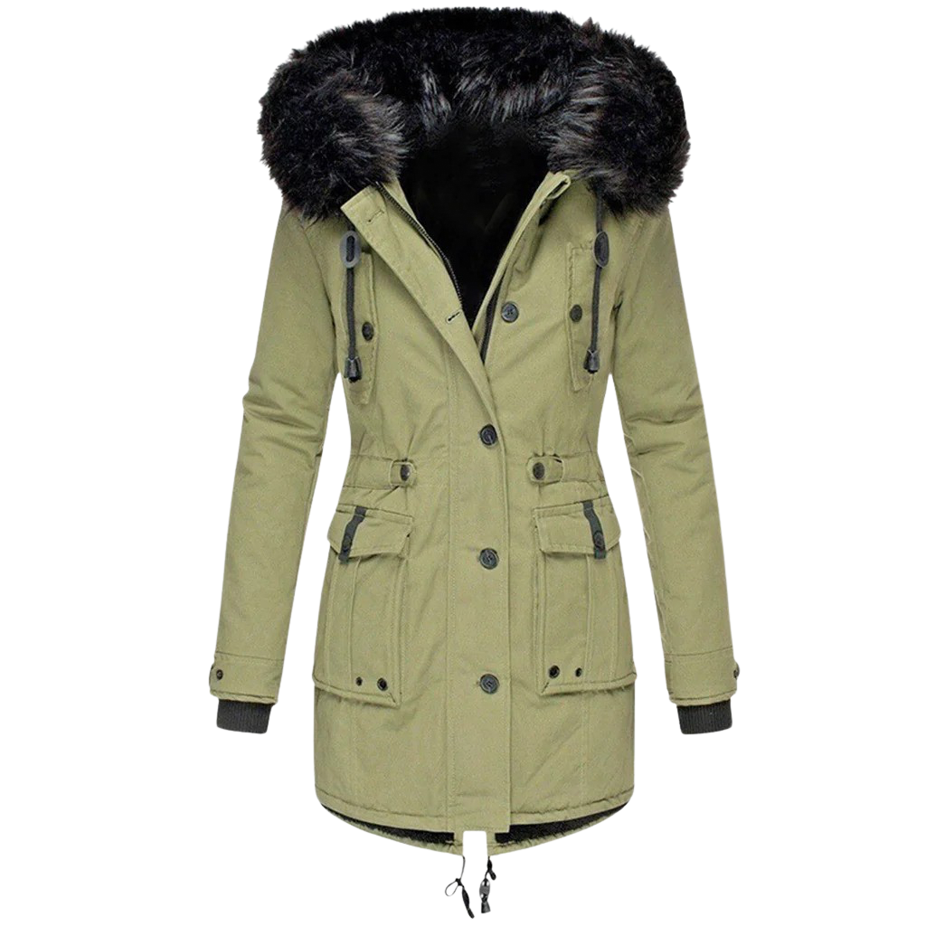 Women's Winter Parka Coat Hooded Warm - Fashinoza