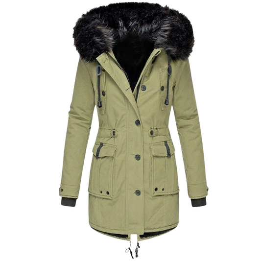 Women's Winter Parka Coat Hooded Warm - Fashinoza