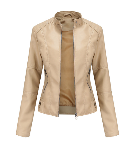 Women's Slim Fit Zipper Jacket Tailored Hip Length