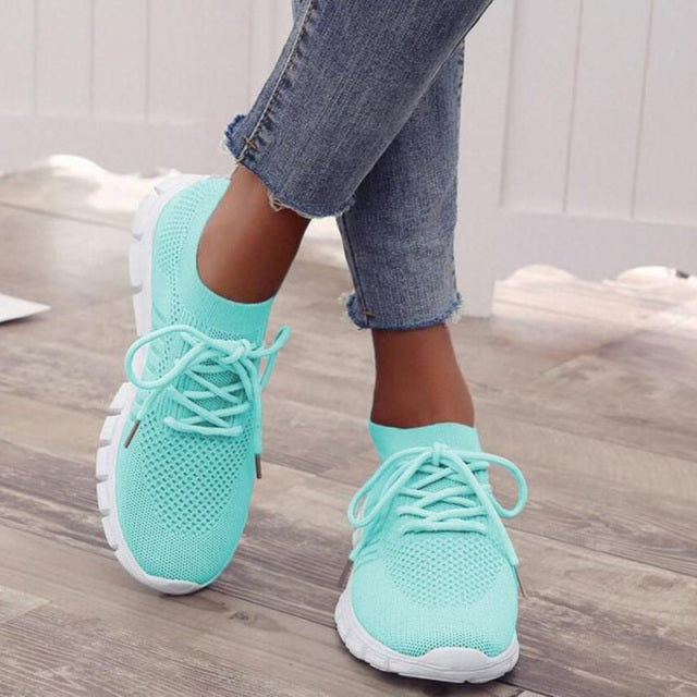 Orthopedic Mesh Walking Shoes Womens Breathable Slip On Lightweight Sneakers
