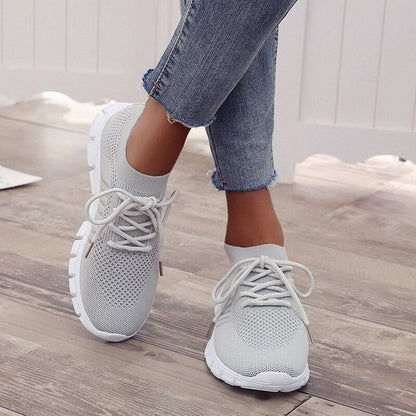 Orthopedic Mesh Walking Shoes Womens Breathable Slip On Lightweight Sneakers
