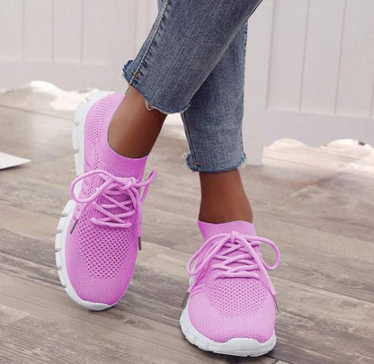 Orthopedic Mesh Walking Shoes Womens Breathable Slip On Lightweight Sneakers