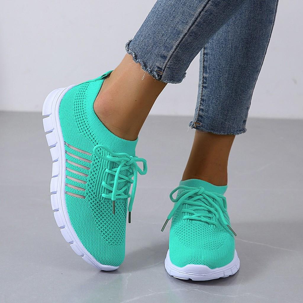 Orthopedic Mesh Walking Shoes Womens Breathable Slip On Lightweight Sneakers