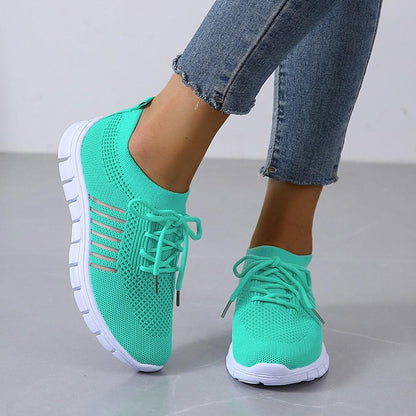 Orthopedic Mesh Walking Shoes Womens Breathable Slip On Lightweight Sneakers