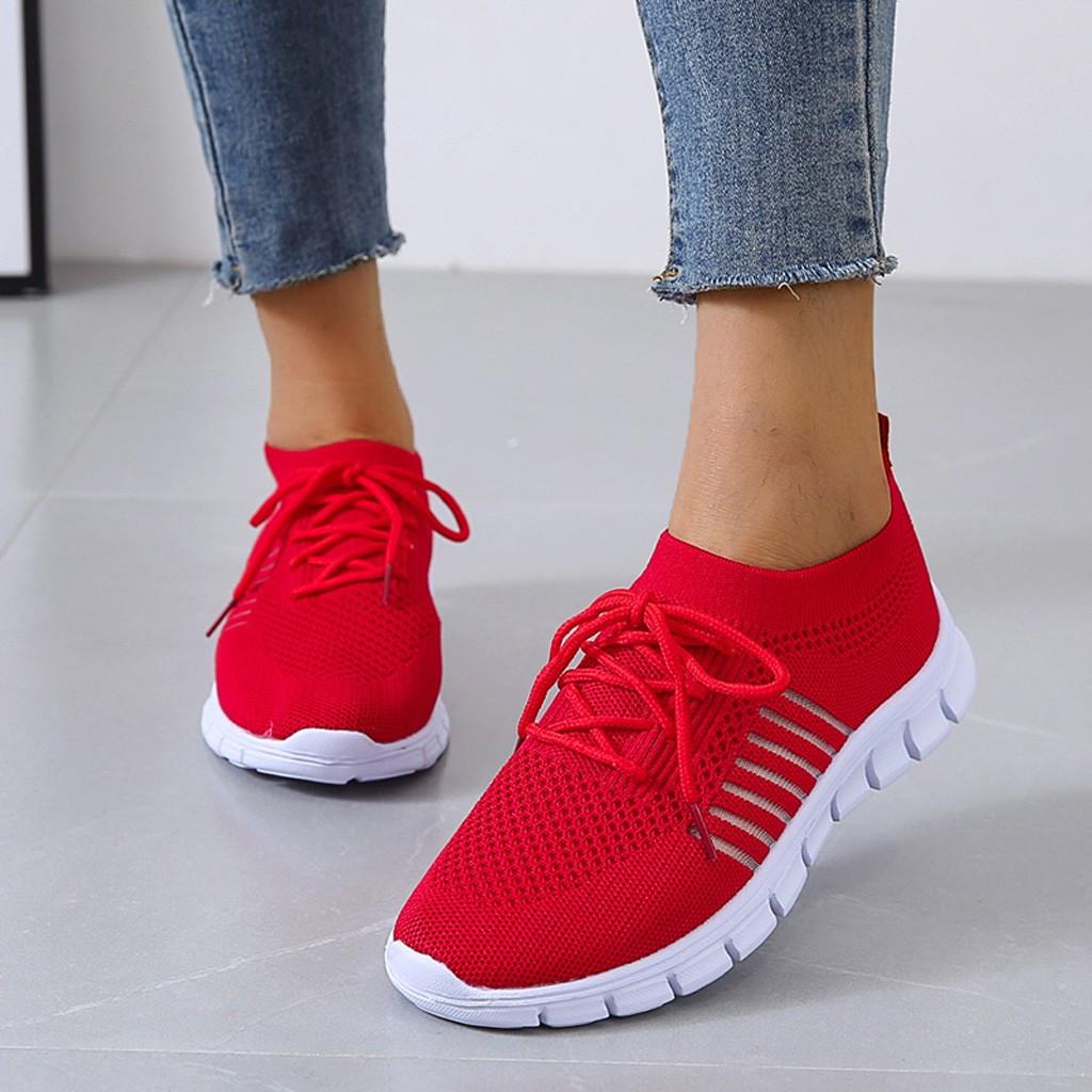 Orthopedic Mesh Walking Shoes Womens Breathable Slip On Lightweight Sneakers
