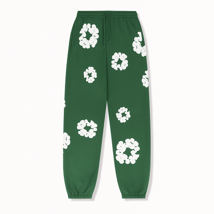 Women's Autumn Floral Tracksuit Set Pants Sweatshirt