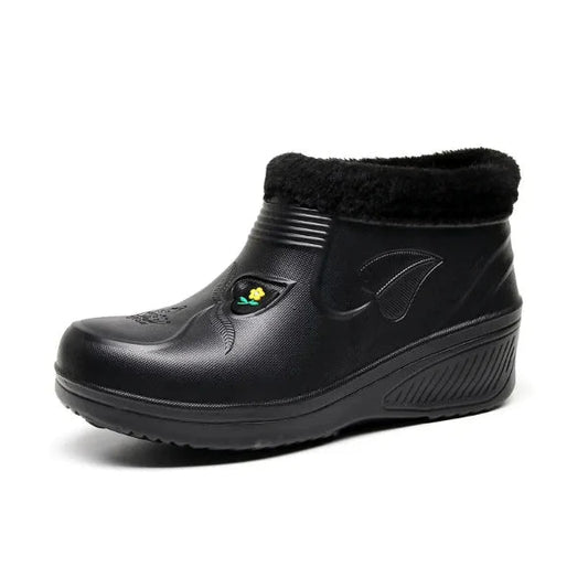 Women's Waterproof Ankle Boots Insulated Black - 
Fashinoza