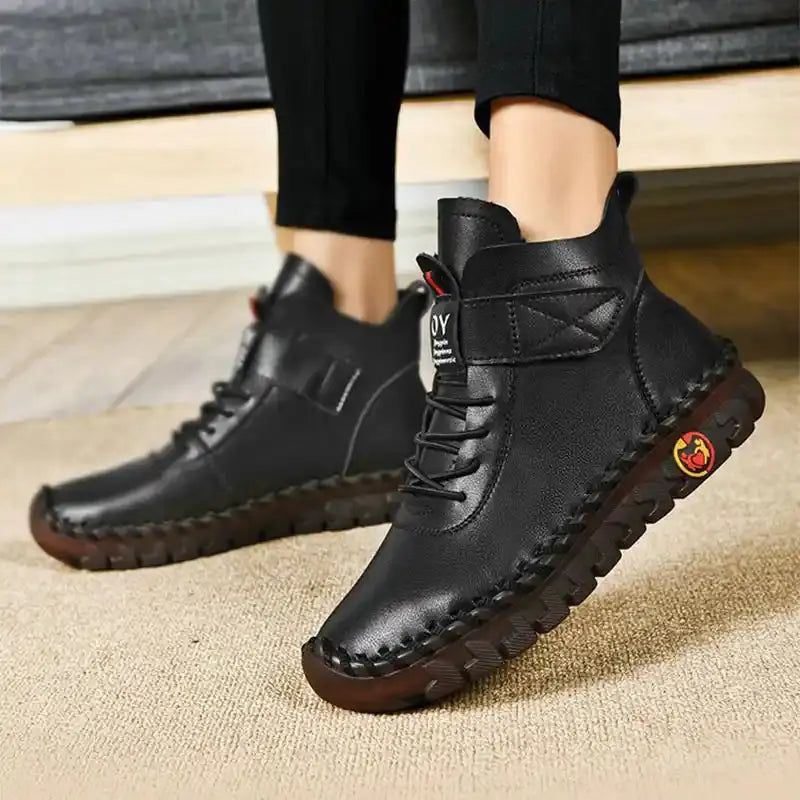 Women's Waterproof Lace-Up Boots Warm Comfortable - 
Fashinoza