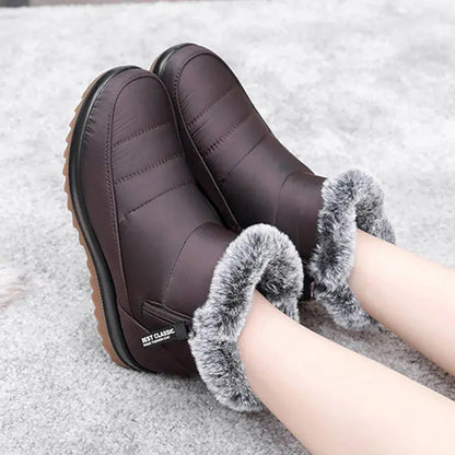Women's Waterproof Winter Boots Mid-Calf Comfortable - 
Fashinoza