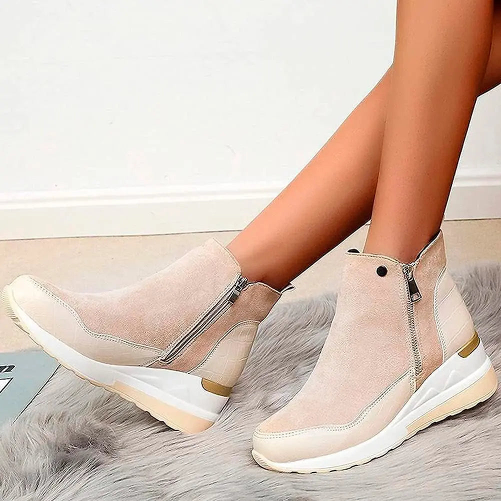 Women's Wedge Heel Winter Boots Comfortable - 
Fashinoza